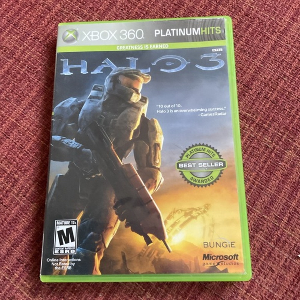 Halo 3 (Platinum Hits) Microsoft Xbox 360 Game‎ CIB Complete Used
